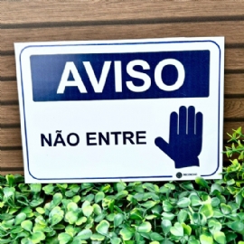 PLACA PVC AVISO NAO ENTRE DECORCHIC