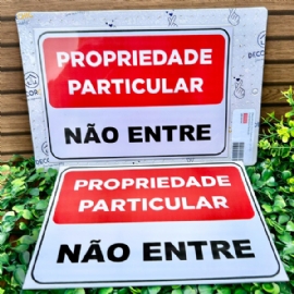 PLACA PVC PROPRIEDADE PARTICULAR DECORCHIC