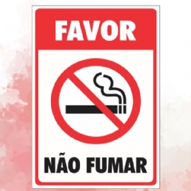 PLACA PVC FAVOR NAO FUMAR  DECORCHIC
