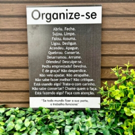 PLACA PVC ORGANIZE SE DECORCHIC