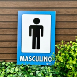 PLACA PVC BANHEIRO MASCULINO DECORCHIC
