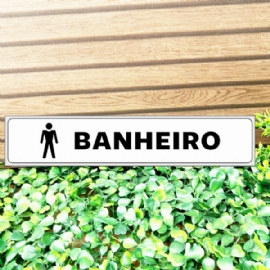 PLACA PVC 5X25 CM  BANHEIRO MASCULINO DECORCHIC