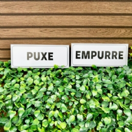 PLACA PVC 5X25 CM  PUXE/EMPURRE DECORCHIC