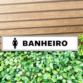 PLACA PVC 5X25 CM  BANHEIRO FEMININO DECORCHIC