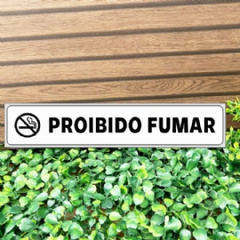PLACA PVC 5X25 CM  PROIBIDO FUMAR DECORCHIC