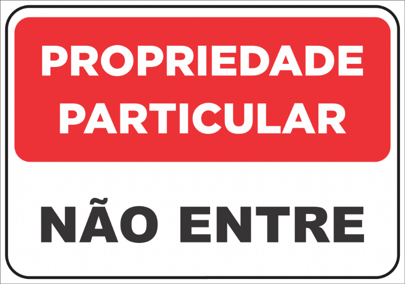 Placa Pvc Propriedade Particular