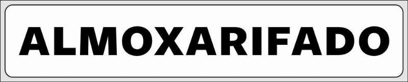 Placa Pvc 5x25 cm Almoxarifado