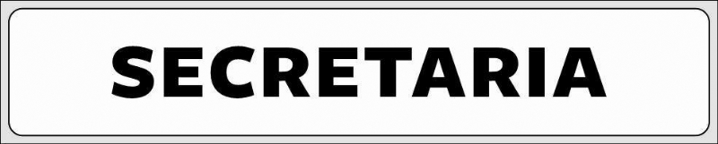 Placa Pvc 5x25 cm Secretaria