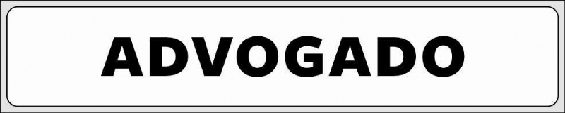 Placa Pvc 5x25 cm Advogado