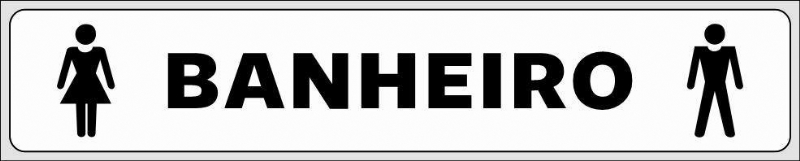 Placa Pvc 5x25 cm  Banheiro F/M