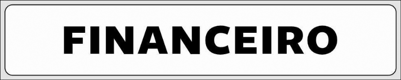 Placa Pvc 5x25 cm  Financeiro