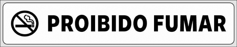      Placa Pvc 5x25 cm  Proibido Fumar