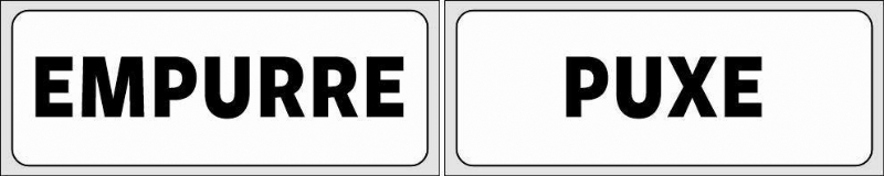 Placa Pvc 5x25 cm  Puxe/Empurre