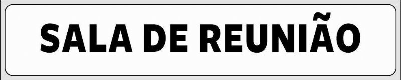 Placa Pvc 5x25 cm  Sala de Reunio