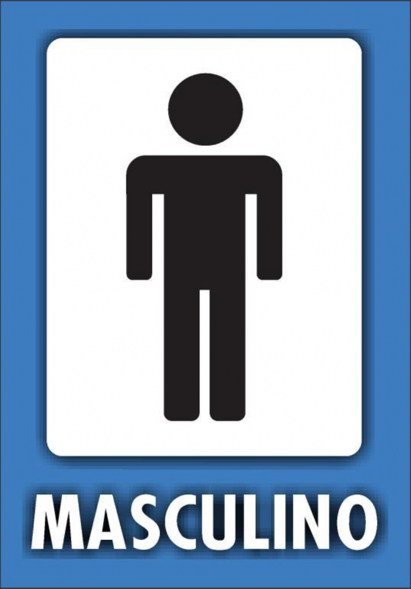 Placa Pvc Banheiro Masculino