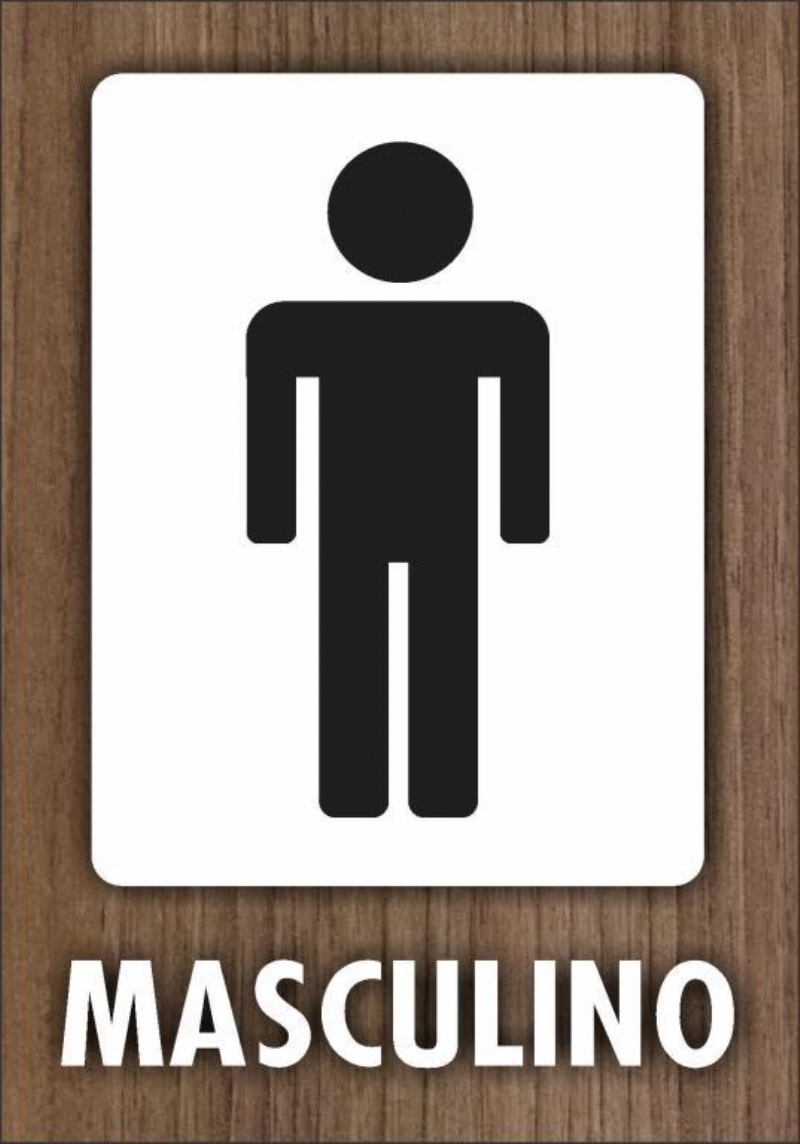 Placa Pvc Banheiro Masculino