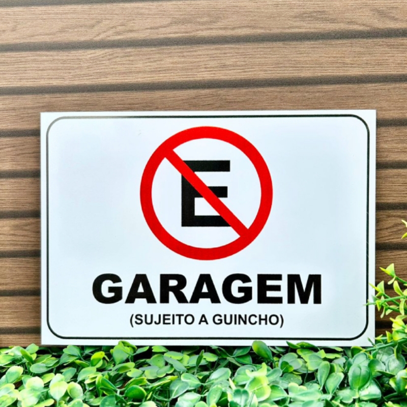 Placa Pvc  Garagem
